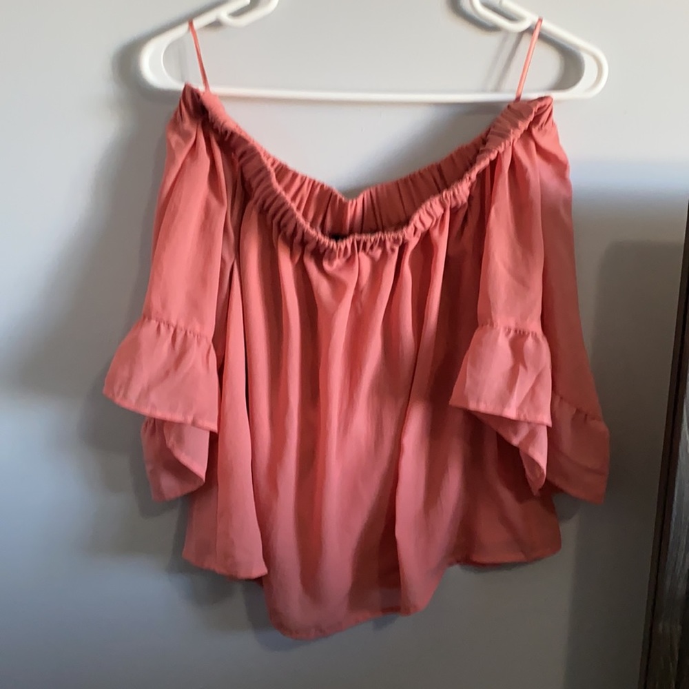 Express off the shoulder half sleeve top